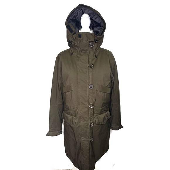 66 North Snaefell Women’s Parka SE Green Coat Jacket Size Large Hooded
